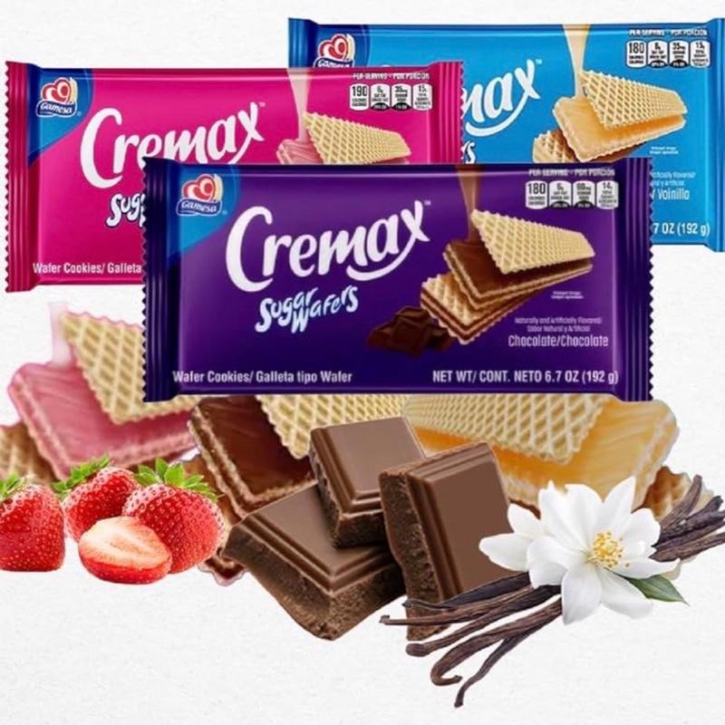 Gamesa Cremax 3 Count Wafers Chocolate Strawberry Vanilla 6.7 Oz Each