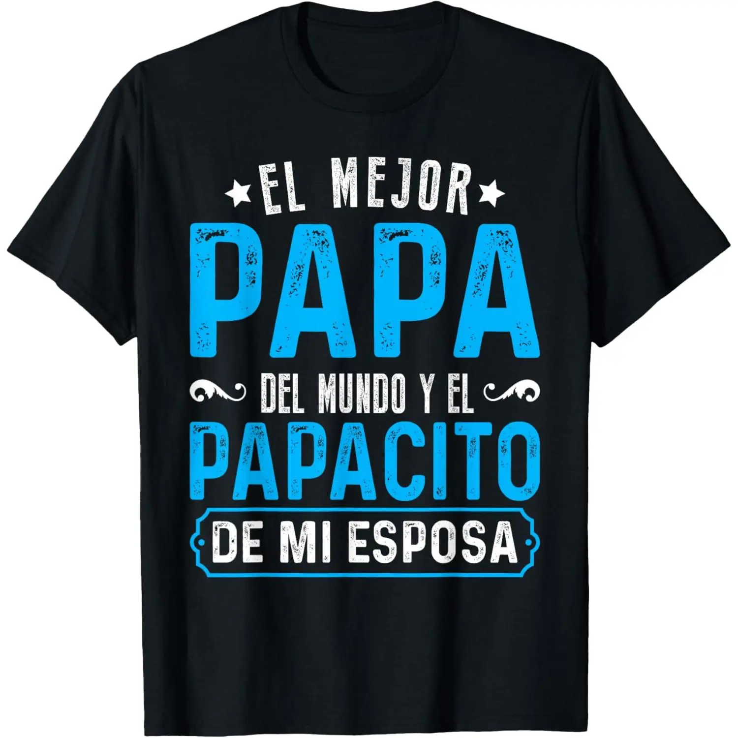 100% Cotton El Mejor Papa Del Mundo Camiseta En Espanol Padre Playeras T-Shirt