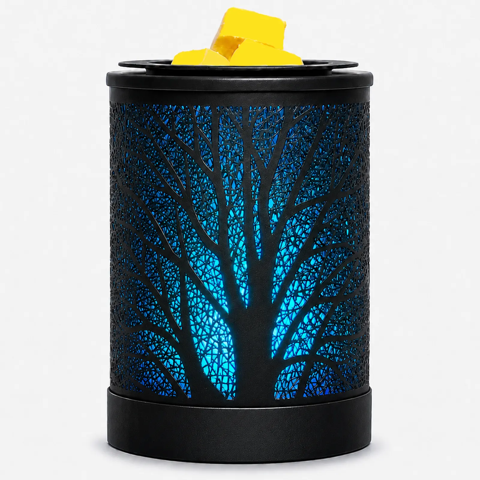 Electric Wax Melt Warmer with 7-Color LED, PTC Heating & Black Forest Metal Design Colorful