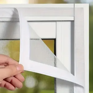 Self-Adhesive Home Window Screen, Window Mounted Mosquito-Proof Nylon Velcro Screen for Living Room, Kitchen, Bedroom, Bathroom, Easy Installation & Removal for Insect Protection and Ventilation