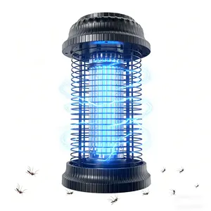 Electronic mosquito killer, 4500V UV mosquito lamp, direct-injection mosquito collector, top with hanging ring, removable bottom for cleaning, safe for children/pets, suitable for patios and backyards.