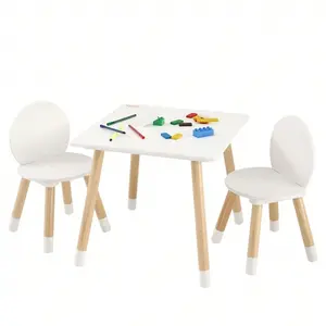 Kids Table And 2 Chairs Set, Toddler Table And Chair Set, Children Multi-Activity Table For Art, Craft, Reading, Learning, Christmas Gift