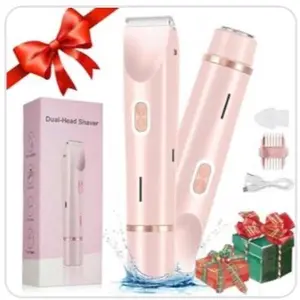 Rechargeable Wet & Dry Bikini Trimmer - Dual Head Shaver with No Additional Features or Attributes