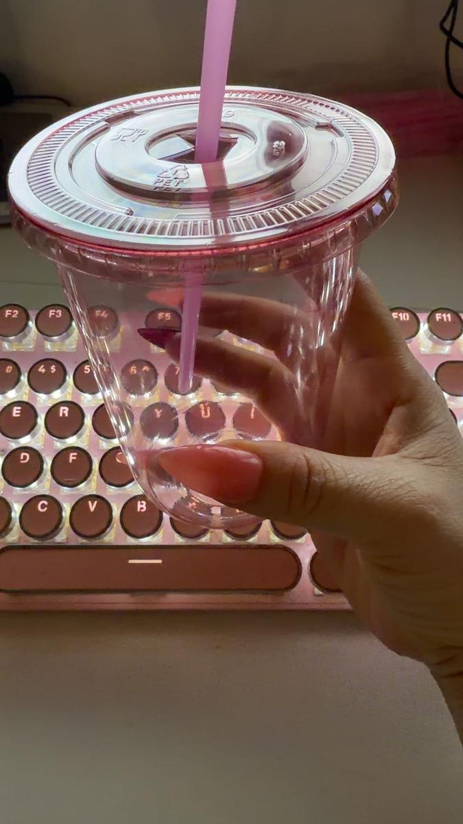 Item: ZK194-16oz-50pink(50pcs with straws)