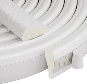 118 Inch Wedge Shaped Door Seal Strip, Window and Door Insulation, Self-Adhesive Anti-Collision Insulation Foam Strip, Door Soundproofing Weather Stripping Tape.