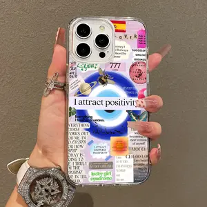Trendy Magnetic Case for iPhone11/12/13/14/15/16/17/promax, Lucky Girl Syndrome Phone Case Ultra Slim, MagSafe Support, Shockproof | Playful & Fun Style