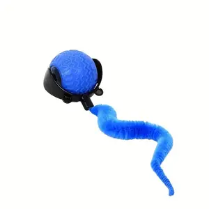 Interactive Cat Teaser Toy - USB Rechargeable Electric Cat Toy Ball with Tail, Automatic Rolling Feature, Smart Mode