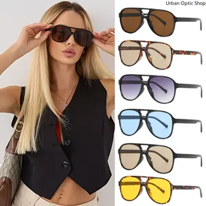 XUH 6 Pack Fashion Square Sunglasses for Men Women, UV400 Protection Classic Black Unisex Shades for Outdoor Sports, Daily Wear, Travel & Streetwear