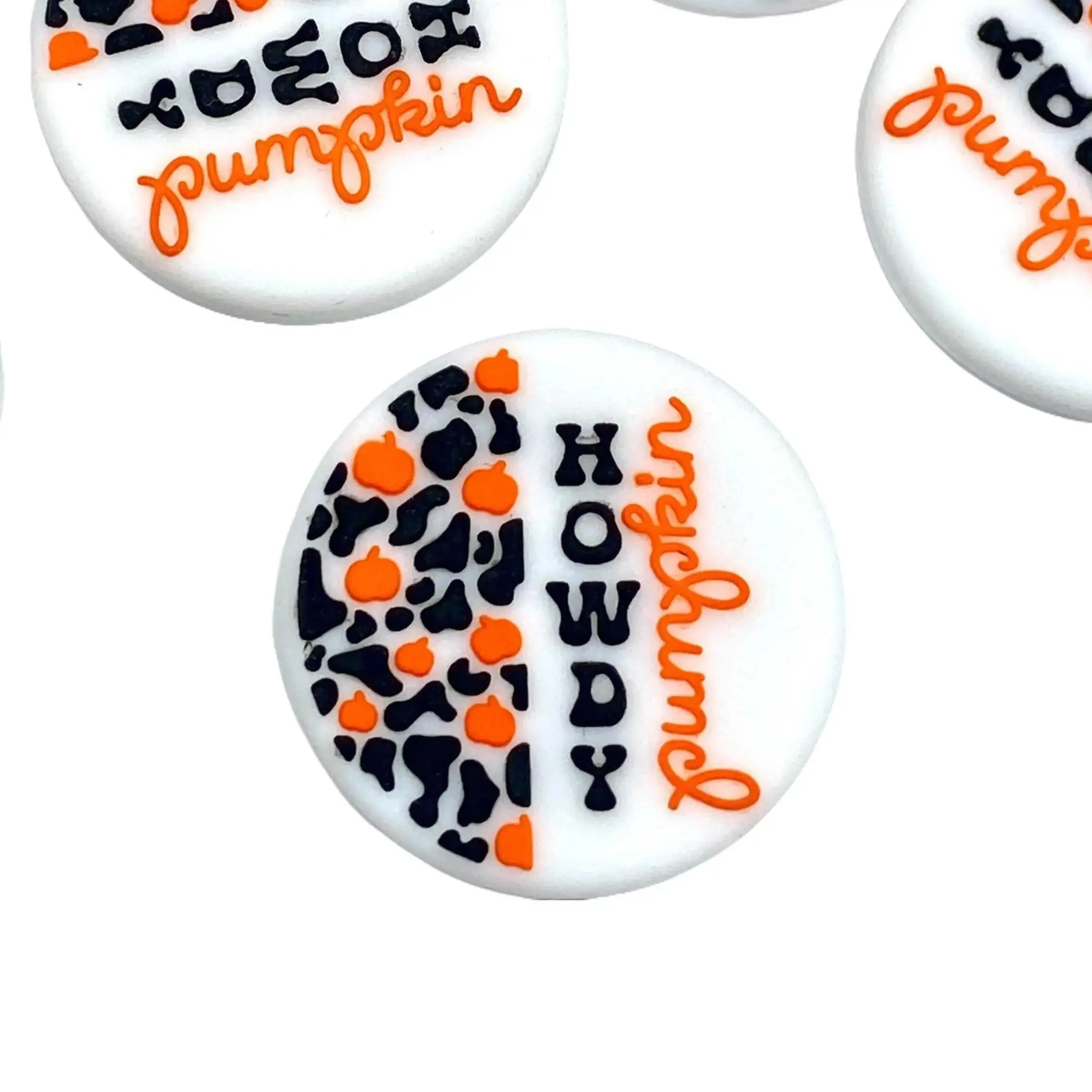 1pc Howdy Pumpkin 3.0 Silicone Focal Beads | Fall Season Decor Craft DIY Beadable