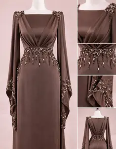 Obsidian Drape Chocolate Brown Custom Gown