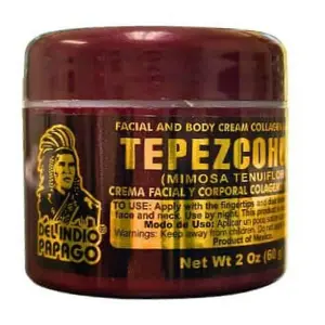 DEL INDIO PAPAGO Tepezcohuite Night Skin Cream with Collagen & Vitamin E Tepezcohuite 60g / 2.Fl Oz