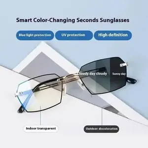 Collective photochromic reading glasses with multifunctional sunglasses, high-definition anti blue light and anti fatigue reading glasses with diverse functions