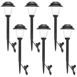 6 Pack Low Voltage Pathway Lights - Waterproof Landscape Lighting, Super Bright LED Lights for Walkway, Energy-Saving 5V Weatherproof Stake Lights (Dusk to Dawn Auto On/Off)