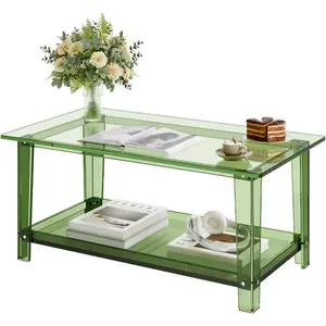 VEVOR Acrylic Coffee Table, Iridescent Acrylic End Table, 37.4 Inch Length 0.5 Inch Thickness Colorful Acrylic Side Table, for Coffee, Drink, Food, Snack Used in Living Room or CourtyardVEVOR Super Brand Day