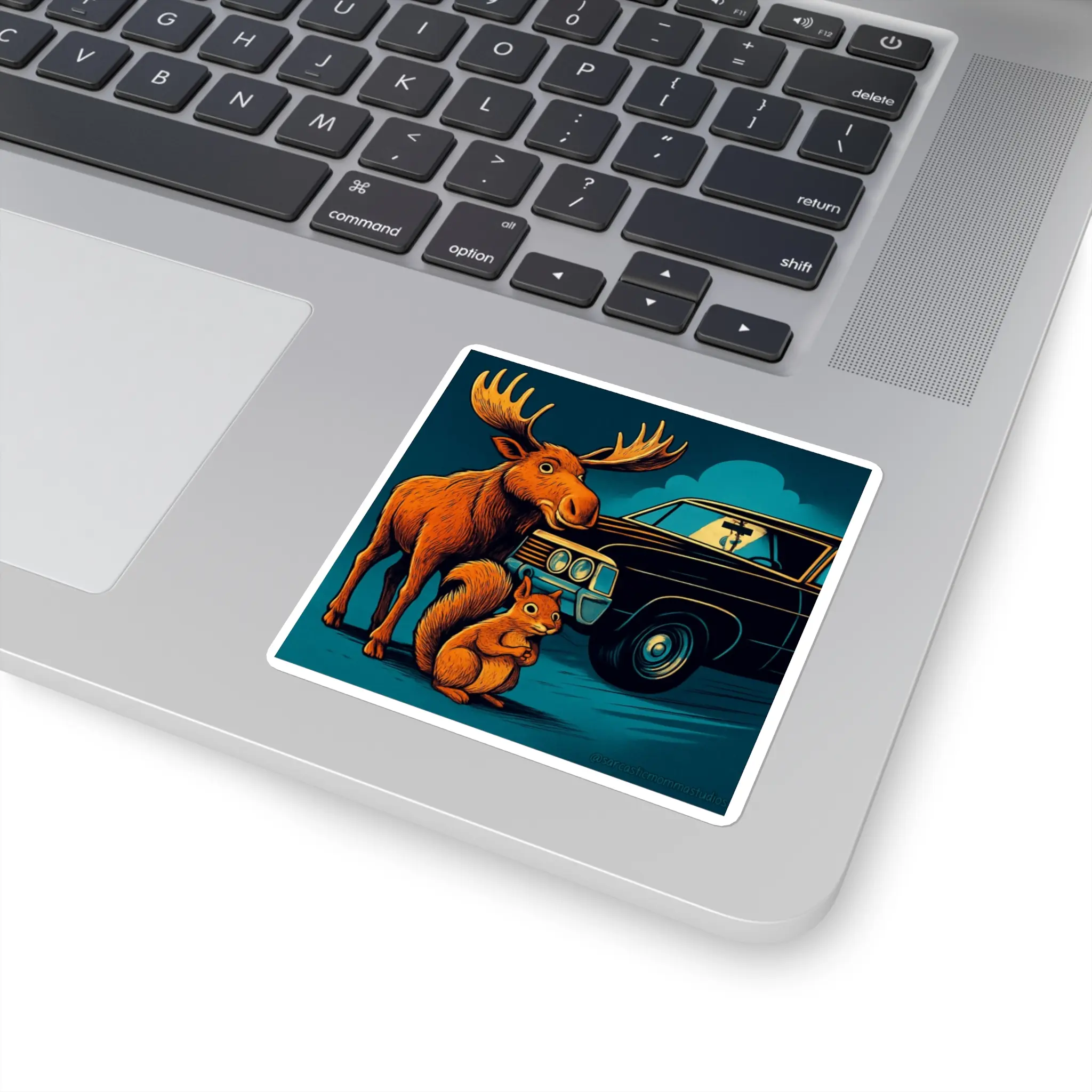 Supernatural Moose & Squirrel Square Stickers 67 Impala Laptop Decal Water Bottle Sticker IYKYK Design SPN Family Gift Merchandise