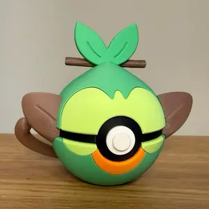 Grookey Ball - Made to Order, High-Quality PLA, 3D Printed Pokeball Figure