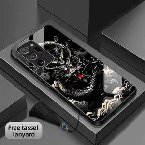 Suitable for [Galaxy Note20 Ultra 5g] Tassel Dragon new fashion high-quality glass protective case with tassel lanyard for free, affordable, anti-fall and anti-fingerprint 995