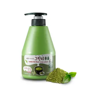 WELCOS KWAILNARA Green Tea Milk Body Lotion (19.75 Fl Oz) – Matcha Korean Body Lotion for Skin Refreshment & Clarity | Milk Protein, Royal Jelly & Green Tea Extract | Paraben-Free & Non-Greasy