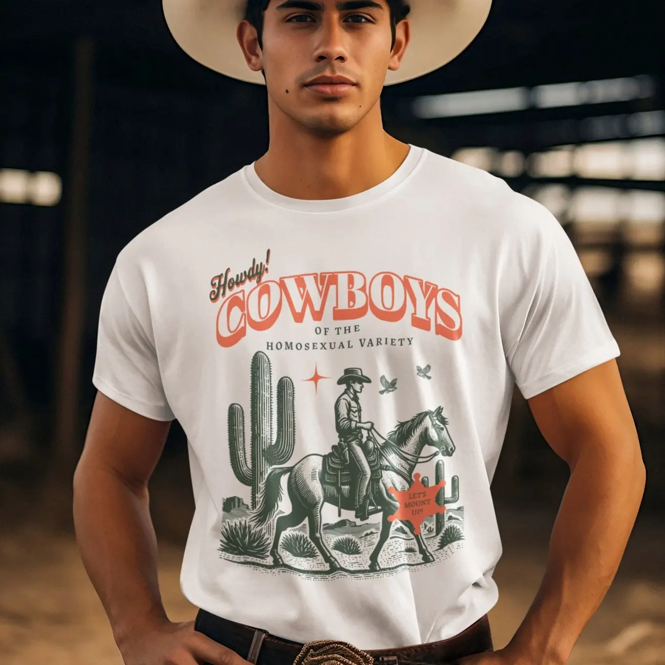 Gay Comboy Queer Pride Shirt, Howdy Cowboys Sweatshirt, Let's Mount Up, Lgbtq Pride T-shirt, Funny Gay Gifts J