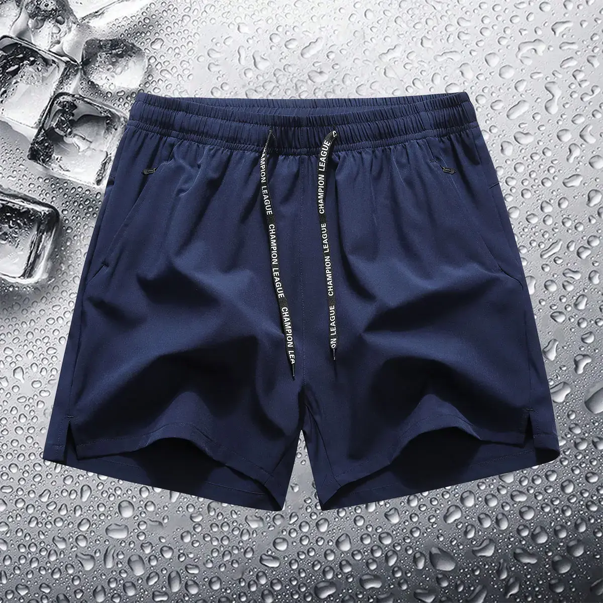 Men’s ice silk breathable quick-dry three-quarter length shorts for running and fitness — 3-pack baggy gym shorts for men, Father’s Day gift