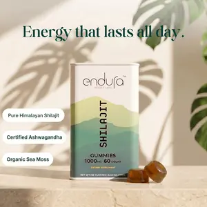 Endura Himalayan Shilajit Gummies, 1000mg Natural Chewable Dietary Supplement, 60 Count to Support Metabolism