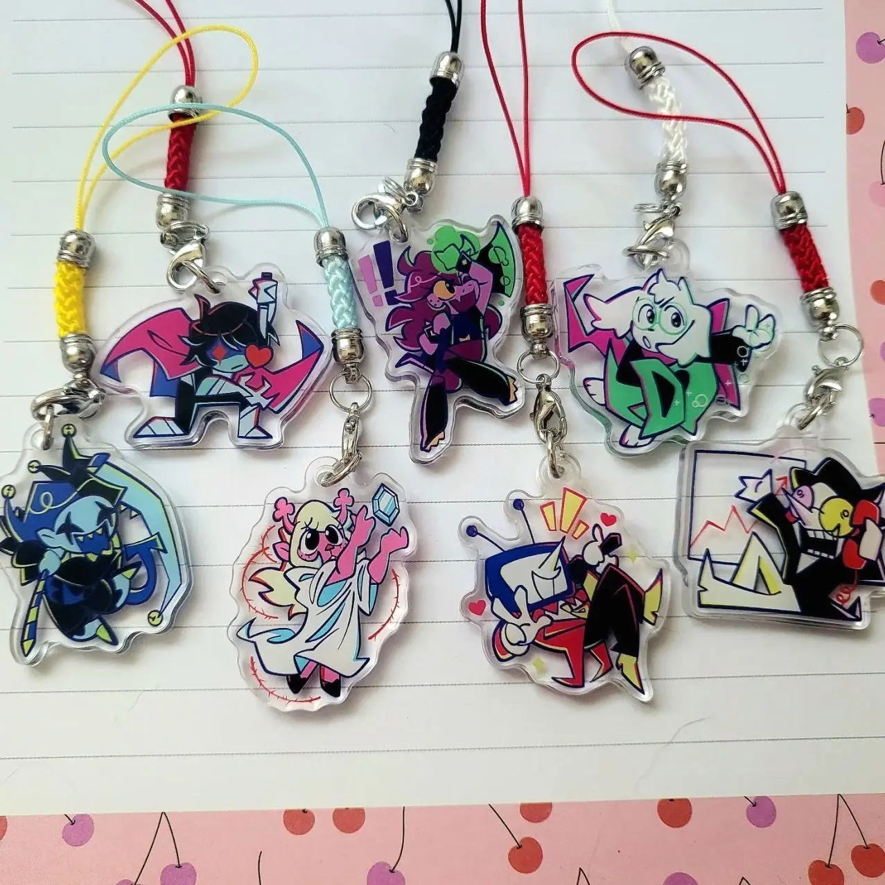 Deltarune Acrylic Keychains: Kris, Susie, Ralsei, Noelle, Jevil, Spamton, Tenna