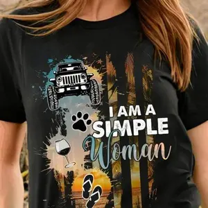 I Am A Simple Women Jeep Shirt, Jeep Girl T Shirt, Jeep Shirt