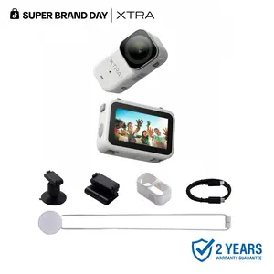 Xtra Atto Wearable 4K Action Camera, 54 g, Light and Compact, 1/1.3″ Sensor, 4K/60fps Video, 220‑Min Max Recording, 5-Min Pre-Recording, Built-in Stabilization, 128GB Storage, 600MB/s Fast Transfer