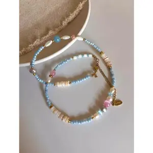 Pearl Shell Beaded Necklace by  pearl necklaces oyster pearl