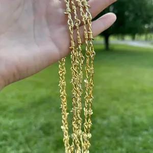 Gold Barbed Wire Necklace