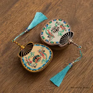 Dunhuang-Style Enamel Incense Burner — Antique-Inspired Sandalwood, Coil, and Aromatherapy Burner for Home Use (Cloisonné)