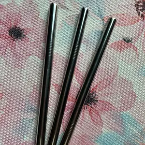 3 Aluminum Reusable Straws - Big, Thick & Long - Ideal for Drinkware Utensils
