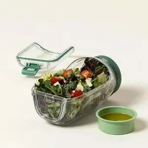 32oz Leak-Proof Salad Container with Lid, Reusable Lunch Box, Microwave Safe, Dishwasher Safe, BPA-Free Food Storage for Cooking, Office, Travel