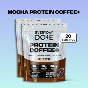 Everyday Dose Mocha Protein Coffee+ | 10g Protein Per Serving | Lion's Mane, Chaga & L-Theanine | 20 Servings | No Jitters No Crash tiktokshopspringglowup