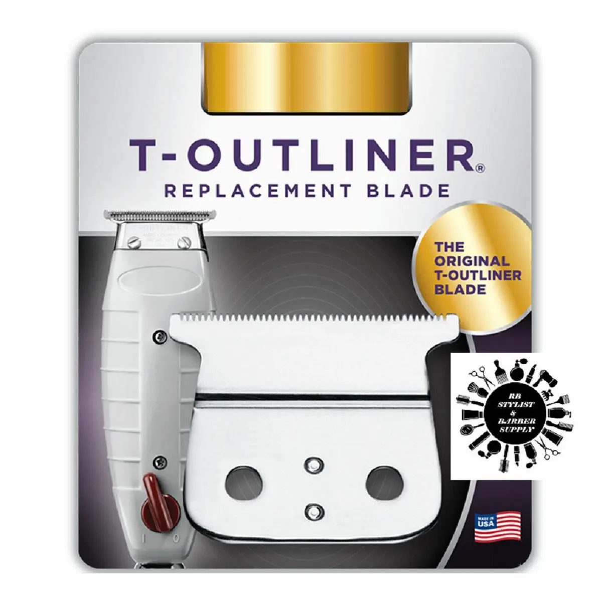 Replace #04521 Close-cutting T-Blade for T-Outliner Trimmer GTO/GO/SL/SLS Professional T-Outliner Replacement Trimmer Blade Barber Stylist (#04521)