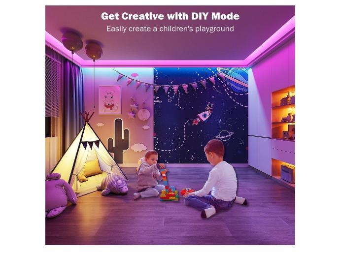 Led Lights for Bedroom 100 ft (2 Rolls of 50ft) Music Sync Color Changing RGB Led Strip Lights with Remote App Control Bluetooth Led Strip, Lights for Room Home Kitchen Party Decor