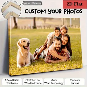 A customizable wood framed canvas art piece - bright printed image, resistant to water and aging, perfect for decorating bedrooms, living rooms and home offices - a unique gift suggestion.