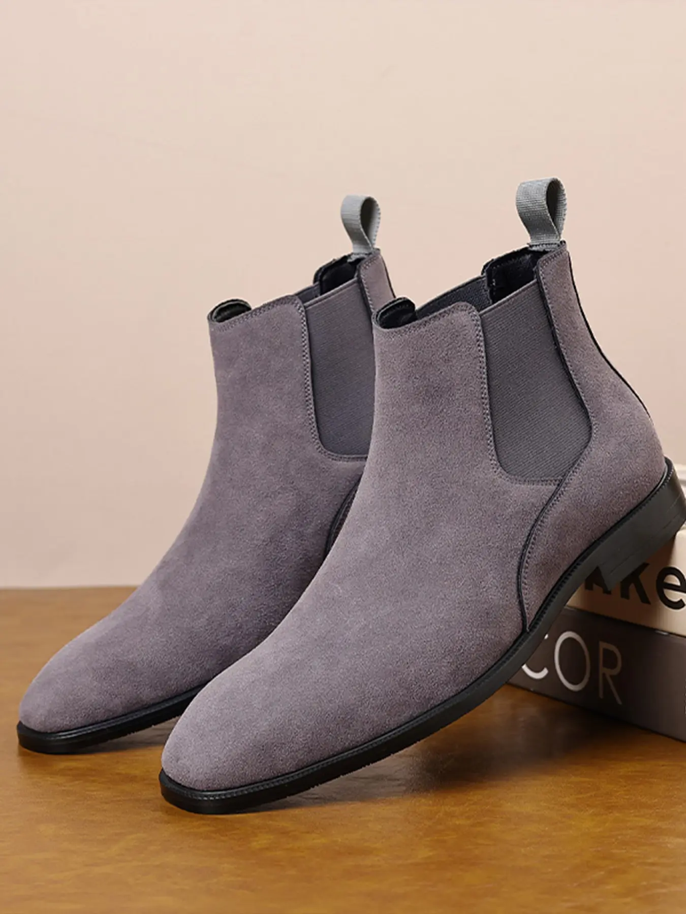 Men\'s Casual Chelsea Ankle Boots Grey​ Men main image 3