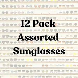 CB Studio 12 Pack Assorted Sunglasses - Unisex Trendy Pairs for High-Fashion Sales - Perfect for Entrepreneurs & Business Owners - Insane Value & Variety