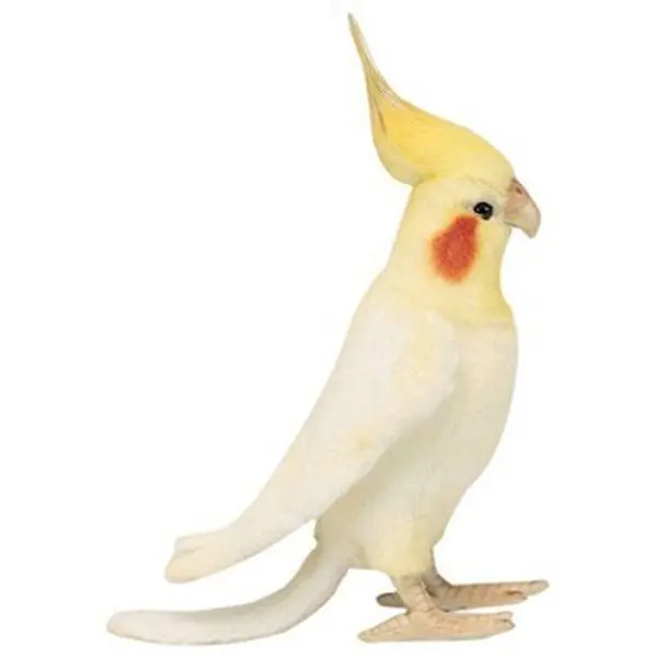 Hansa 6457 9 in. Cockatiel Plush Toys, White