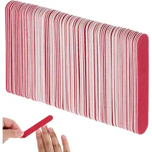 Mini Fingernail Files, 100 PCS Wooden Emery Boards for Natural Nails Reusable Small Nail Files Professional Nail Buffer 180/240 Grit Double Sided Fingernail File for Natural Nails Manicure Pedicure