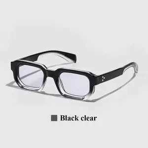 Men Vintage Rectangle Frame Sunglasses Fashion Retro Sun Glasses Luxury Brand Design UV400 Shades Eyewear Women Sun Glasse NONE