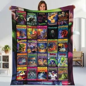 Goosebumps Movie Horrorland Blanket Soft Blankets, Perfect for Home Bedroom Bed Sofa Picnic Travel and Office Use Ideal for Christmas and Holiday Gifts.