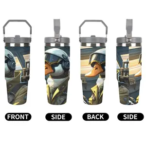 Portable Stainless Steel Vacuum Insulated Travel Mug, 30oz Double Wall Thermal Cup with Lid, Perfect Gift for Valentine Christmas Halloween