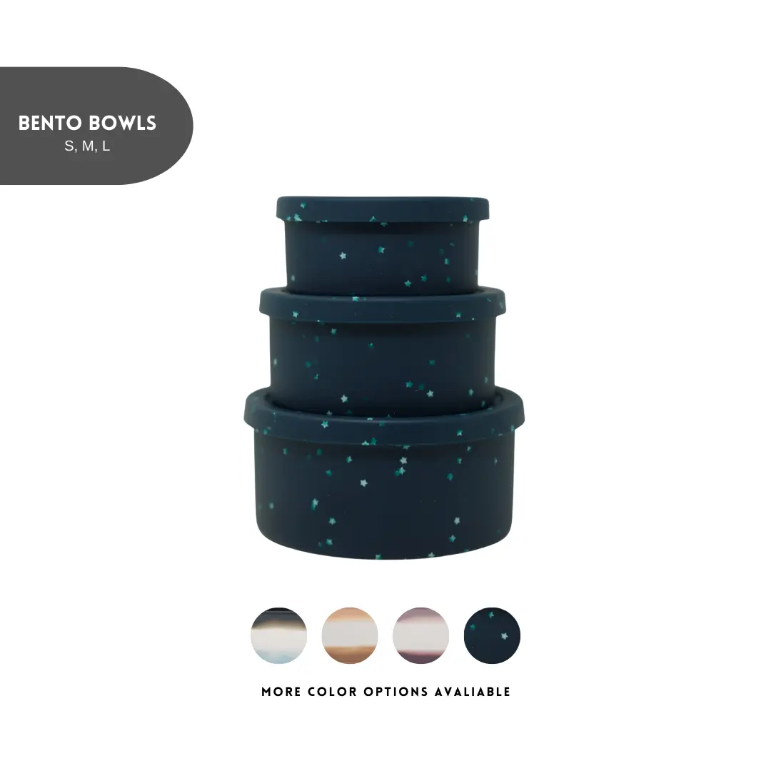 The Dearest Grey Leakproof Silicone Bento Bowls Kitchenware
