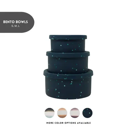 The Dearest Grey Leakproof Silicone Bento Bowls Kitchenware