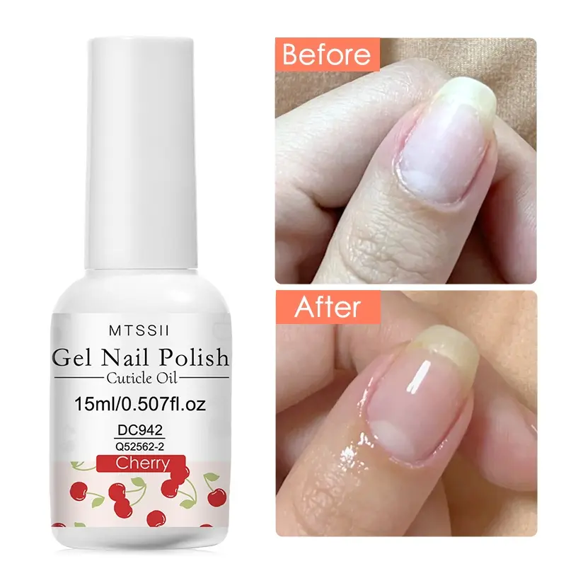 MTSSII 15ml Cuticle Oil Nail Natural Nutrition Oil, Nail Nutrient Oil, Rose, Cherry, Straberry, Orange Essential Oil Jojoba Oil for Cuticles Dead Skin and Damaged Nail for Women Daily Nail Care