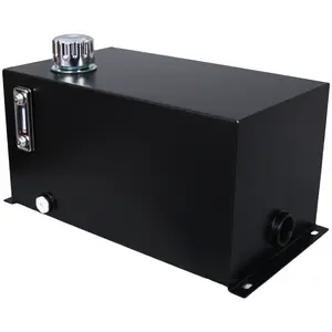 Hdmw Hydraulic Fluid Tank 10 Gal Fuel Tank Heavy Duty Hydraulic Steel Tank Reservoir, Gasoline Transfer Tanks, Hydraulic Reservoir with Strainer Tank Gauge Filter Breather Cap for Tractors & Trucks