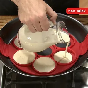 Silicone Non-Stick Pancake Mold, Egg Frying Mold, Baking Tool, Kitchen Supplies, Durable & Easy Clean Design, Perfect for Home Cooking
