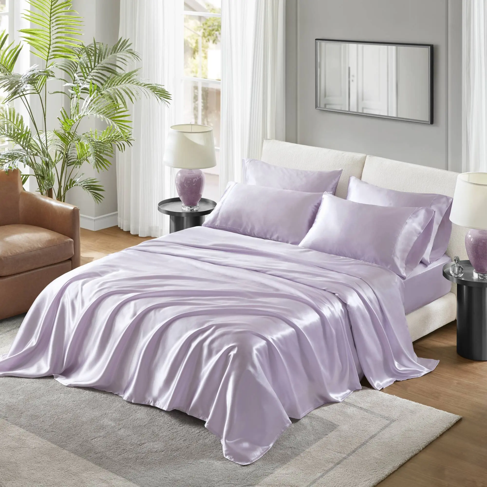 Twin Size Microfiber Sheet Set with Deep Pocket Fitted Sheet, Flat Sheet, and Pillowcases – Soft, Wrinkle-Resistant Bedding for Bedroom, Guest Room, or Dorm